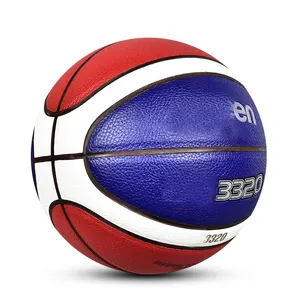 사용자 정의 로고 크기 7 6 5 전문 경기 품질 가죽 농구 3320 성격 브랜드 디자인 실내 농구