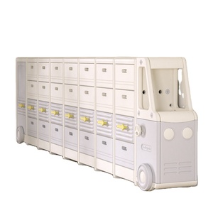 High quality Kids cabinets book toys storage shelf plastic bookshelf and toy storage shelf rack