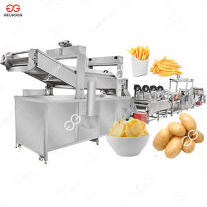 Friteuse automatique à chips de pommes de terre en forme ondulée, machine à fabriquer des frites surgelées, 500 kg/h pour les entreprises - Product Image 1