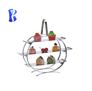Bien de <span class=keywords><strong>acero</strong></span> <span class=keywords><strong>inoxidable</strong></span> al por mayor buffet de boda de 3 niveles pastel bandeja <span class=keywords><strong>para</strong></span> servir <span class=keywords><strong>el</strong></span> té de la tarde de pie - Product Image 6