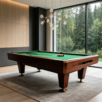 Mesa de Billar Americana de Madera Sólida Moderna de 7, 8 y 9 Pies, Mesa de Billar Profesional de Lujo para Interiores, Personalizable, OEM