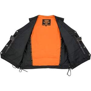 2025 cuir ML1359 gilet de moto en cuir noir de qualité supérieure pour hommes avec fermeture à boutons pression en nickel buffle - Product Image 5