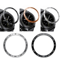 Coque de protection complète pour Samsung Galaxy Watch 46MM, anneau de lunette, adhésif, anti-rayures, bracelet intelligent en métal