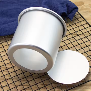 <span class=keywords><strong>Precio</strong></span> al por mayor altura profunda 4 5 6 7 8 10 pulgadas redondo de aluminio gasa pastel molde Metal pastel pan lata Pan con fondo extraíble - Product Image 3