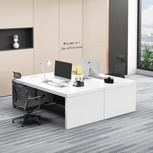 Meja Kantor Desain Modern Putih Meja Staf Furnitur Kantor Kayu Klasik <span class=keywords><strong>Workstation</strong></span> - Product Image 2