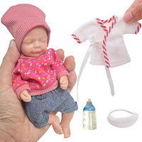 Poupée bébé réaliste en silicone de 6 pouces avec vêtements et accessoires, peau douce, nouveau-né réaliste, jouet éducatif pour filles