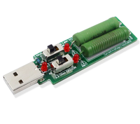 Carga electrónica USB con resistencia y interruptor ajustable, 3 corrientes 5V1A/2A/3A, probador de resistencia de descarga de voltaje y capacidad de batería