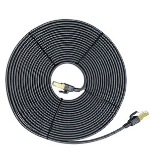 Cable Ethernet RJ45 Plano Cat8 Personalizado, Cubierta Tejida de Cobre Puro, Cable LAN para Interiores y Exteriores, Longitud Personalizada de 0.5m, 5m, 30m - Product Image 4