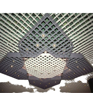 Modern Open Cell Aluminum Office Suspended Ceiling Tiles Waterproof Soundproof and Fireproof <strong>Metal</strong> Grille <strong>Grid</strong> - Product Image 1