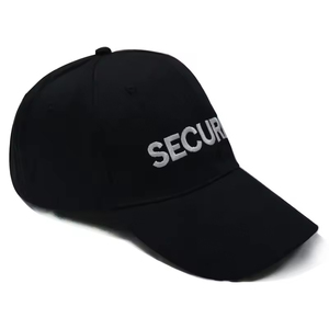 Custom Logo High Quality Embroidery Black Security 5-Panel <b>Hat</b> Cap Sporty Style Baseball Cap for Headwear - Product Image 2