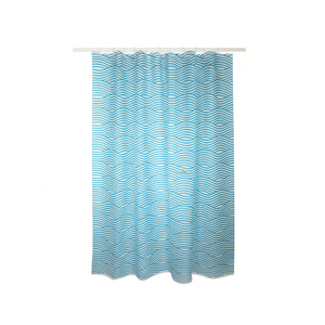 Rideau de douche en tissu polyester Wave 180x200 cm blanc - Product Image 2