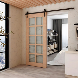 Portes intérieures en bois à haute stabilité, portes <span class=keywords><strong>de</strong></span> <span class=keywords><strong>grange</strong></span> équipées <span class=keywords><strong>de</strong></span> quincaillerie <span class=keywords><strong>de</strong></span> qualité pour portes coulissantes - Product Image 5