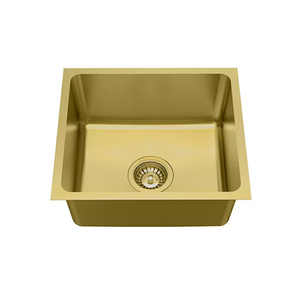 Fregadero de cocina utilitario de barra, cuadrado, mini, de un solo tazón, bajo encimera, de acero inoxidable SUS304 cepillado, antihuellas, de gran profundidad y diseño personalizado - Product Image 3