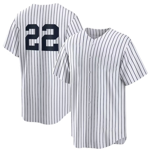Ventes flash - Maillots de baseball de New York # 22 Riz # 45 Cole # Maillot limité 99 Judge White - Product Image 4