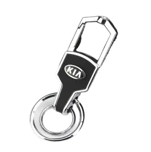 Wholesale Promotional Fashion Style Car Metal Keychain Carabiner Keying Key Holder With Double Rings custom logo