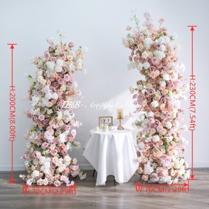 DKB ดอกไม้สั่งทำสีชมพูซุ้มส้มตกแต่งงานแต่งงานหรูหราดอกไม้ประดิษฐ์สีชมพูดอกไม้ - Product Image 4