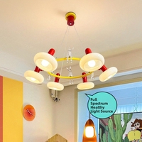 Lámpara Colgante LED Moderna de Metal con Forma de Conejo para Niños, Espectro Completo, para Dormitorio, Sala de Estar, Comedor
