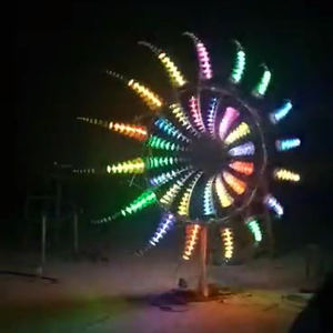 Sculpture éolien en en acier inoxydable 304, style métallique, personnalisé, plusieurs styles, 1-6m de diamètre, mouvement perpétuel - Product Image 2