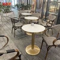 Modernes einzigartiges Design feste Oberfläche Tischplatte Marmor Stein Esstisch Restaurant Hotel Fast Food Tisch und Stühle