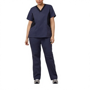 Factory Direct <b>Scrubs</b> Hospital Uniforms Men <b>Women</b> Unisex Two-Piece <b>Set</b> Clothing Waterproof Breathable OEM Custom Made Knitted - Product Image 6
