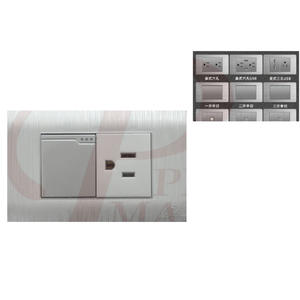Prise murale double 10A US à 3 broches pour maison et bureau, alimentation électrique durable, 1 prise 03043 - Product Image 1