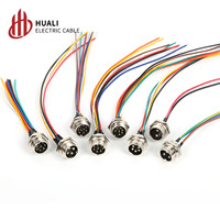Adaptateur d'aviation M16-6-Core, prise femelle GX16 avec fil de soudage de 20cm, plaqué argent, 300/500V pour des connexions faciles