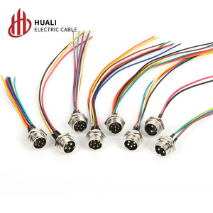 Adaptateur d'aviation M16-6-Core, prise femelle GX16 avec fil de soudage de 20cm, plaqué argent, 300/500V pour des connexions faciles - Product Image 4