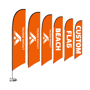 Drapeau de plage en aluminium avec logo personnalisé pour la publicité, les événements et les promotions - Product Image 1