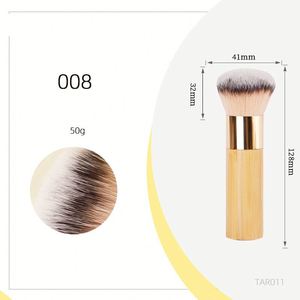 ชุดแปรงแต่งหน้าแบบด้ามไม้ไผ่แท้ หัวคู่ 14 ชิ้น สำหรับใบหน้าและแป้ง ใช้ได้กับรองพื้นและมาสคาร่า ขายส่ง - Product Image 1