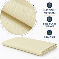 Servilleta de Poliéster Hilado Color Marfil 20x20 Pulgadas 240GSM para Uso Comercial en Restaurantes y Hoteles, Lencería de Mesa para Lavandería, Alquiler y OEM