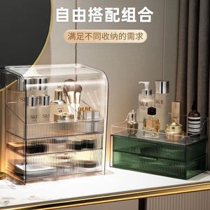 Acrylic Makeup <b>Storage</b> Box With Drawers Dustproof Shelf Large Capacity For <b>Dressing</b> <b>Table</b> Skincare Organization - Product Image 3