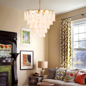 Lampadario JYLIGHTING in Stile Francese con Più Luci e Bracci in Vetro - Lampada <span class=keywords><strong>a</strong></span> <span class=keywords><strong>Sospensione</strong></span> Moderna per Progetti Alberghieri, Soggiorno e <span class=keywords><strong>Camera</strong></span> da <span class=keywords><strong>Letto</strong></span> - Product Image 4
