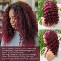 Perruque mi-tête de qualité supérieure, 16 pouces, ondulations profondes, densité 200%, 100% cheveux humains, aspect naturel, qualité salon