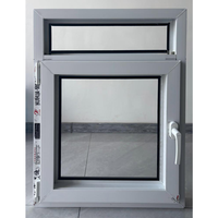 Ventana Abatible de PVC Resistente a Tormentas, Resistencia al Viento de 3000 Pa, Diseño Costero, Aislamiento Térmico para Uso en Exteriores, CE