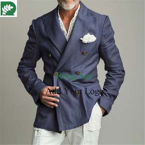 <span class=keywords><strong>Abiti</strong></span> a righe per gli uomini Slim Fit da sposa smoking da sposo elegante set di Blazer vestiti personalizzati 2 pezzi giacca + pantaloni - Product Image 3