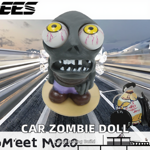 Muñeco de goma explosivo para coche, diseño de zombie de carreras, adorno desestresante - Product Image 2