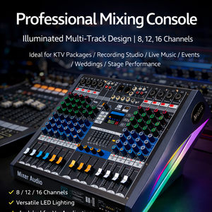 Console de mixage audio professionnelle USB, mixeur audio multicanal avec effets pour enregistrement sur scène et système de sonorisation - Product Image 3