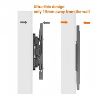Soportes universales de TV de pantalla plana de 32-85 pulgadas de perfil bajo Soporte de TV duradero montado en la pared para LCD Plasma Diseño más fuerte Uso en la oficina