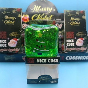 NeeDoh Cubo de Navidad Nice Cube, Juguete Blandito de Maltosa con Purpurina, Sensorial Antiestrés para Niños y Adultos, Regalo Festivo - Product Image 4