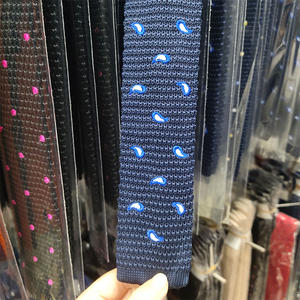 Заводская цена, оптовая продажа, школьная форма, галстук, однотонный вязаный тонкий галстук, индивидуальный узор, вязаный полиэстер, тонкие галстуки - Product Image 5