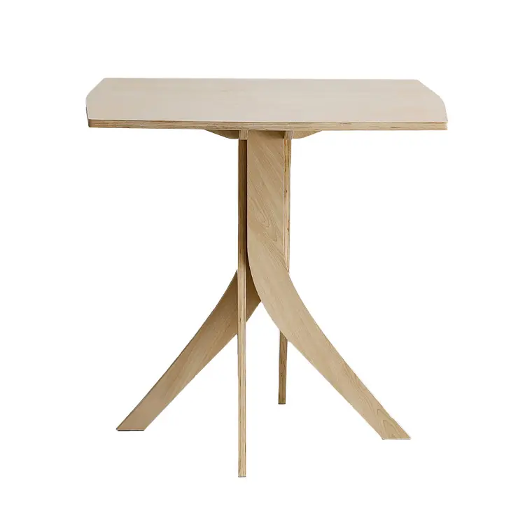 Yeni ev Nordic 4 kişilik alan tasarrufu yemek odası mobilyası 80*80cm kare kontrplak yemek masası