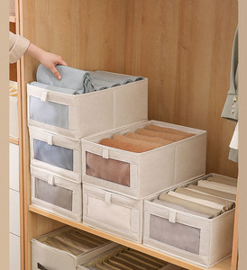 Boîte de rangement pliable pour vêtements, multi-tailles, triage de vêtements, type de tiroir pour chambre et salon - Product Image 2