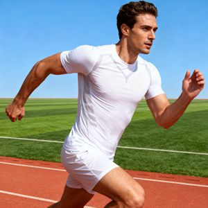 Camiseta de cuello redondo de diseño Simple de nuevo estilo para hombres musculosos ropa deportiva de gimnasio de secado rápido ejercicio Fitness hombres camiseta - Product Image 1