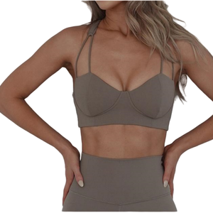 เซ็กซี่กลับCrossover Halter Topและกลีบกระโปรงผู้หญิง2ชิ้นชุดเทนนิส - Product Image 3