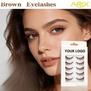 ขนตาปลอม A-RIX รุ่นพรีเมียม สีน้ำตาลธรรมชาติ คอลเลคชั่นโกโก้ ปราศจากการทดลองกับสัตว์ ใช้ซ้ำได้ ผลิตจากวัสดุ PBT นุ่มพิเศษ ผลิตด้วยเครื่องจักร ปรับแต่งได้ - Product Image 4