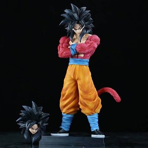 Figura Coleccionable de Goku Super Saiyan 5 de 32 cm de Altura con Uniforme de Artes Marciales y Cabeza Intercambiable, Ideal para Amantes de DBZ y para Regalo - Product Image 3