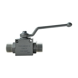 Vanne à bille VH2V-M22X1.5 en acier au carbone 500 bars haute pression pour systèmes hydrauliques - Product Image 1