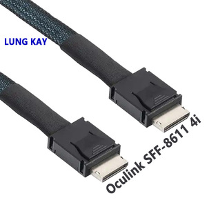 HOLLOW Oculink SFF8611 PCIE 4.0 Cable Male To Male 0.8M Customizable Length For Graphics Card Dock <b>Hard</b> <b>Drive</b> Connection - Product Image 1