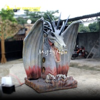 Mon dinosaure d'Halloween, animatronique effrayant, dragon rouge animatronique