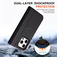 Étui en cuir de luxe premium pour 16 Pro Max, protection d'écran, protection d'appareil photo, antichoc, protection 360°, commande en gros, usine
